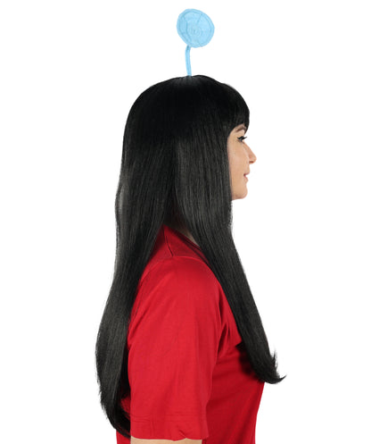 Womens Aliens Wig with Antennae , Blue TV/Movie Wigs , Premium Breathable Capless Cap