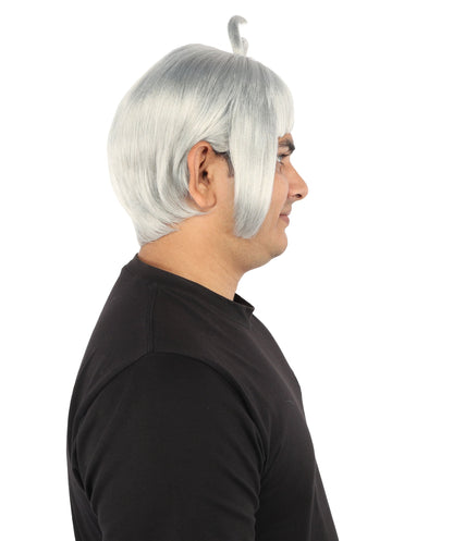 HPO Adult Men's Sleek Blunt Bob Wig | Multicolor Options | Solid color hue, create of synthetic fiber, straight smooth texture with bangs, breathable base | Party, Halloween, theater, drag, performance, costume events