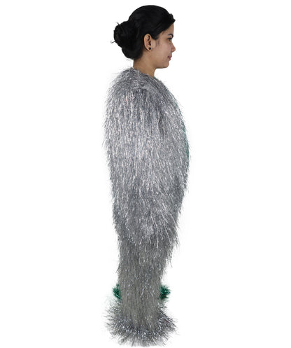 HPO Teen Extreme Hairy Two Part Costume Bundle & Mask Set - Full-Body Hair Suit Extra-Long Costume Wig for Halloween, Cosplay & Parties - Multiple Color Options
