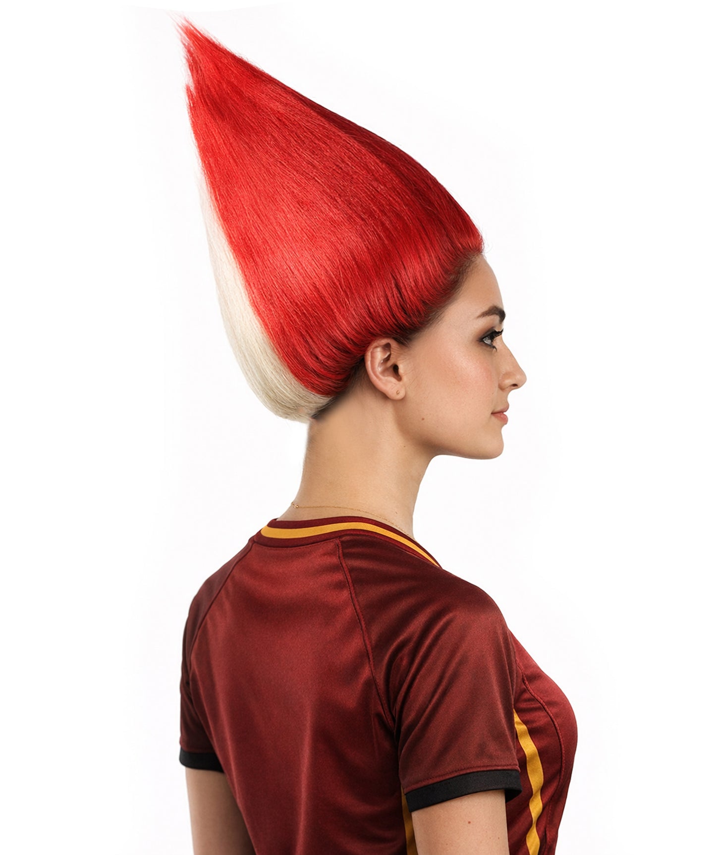 Peru Flag Sports Troll Wig | Premium Breathable Capless Cap
