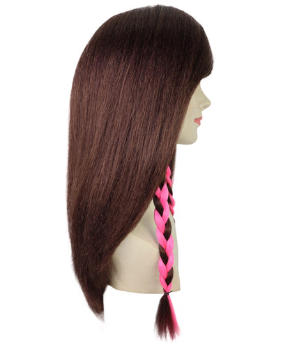 Women Brown Long Wavy  Wig |  Fashion Doll-Inspired Hair for Dress-Up & Parties | Breathable Capless Cap