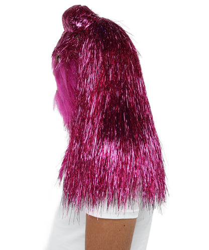 HPO UnisexTinsel Hairy Costume, Bundle & Mask Set | Full-Body Suit & Matching Mask | Long Hair Funny Costume for Halloween, Performers, Cosplay & Mascots | Multicolor Options