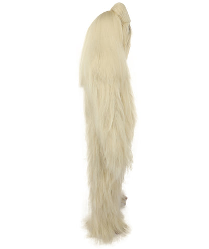 HPO Teen Extreme Hairy Person Costume Bundle & Mask Set - Full-Body Hair Suit Extra-Long Costume Wig for Halloween, Cosplay & Parties - Multiple Color Options