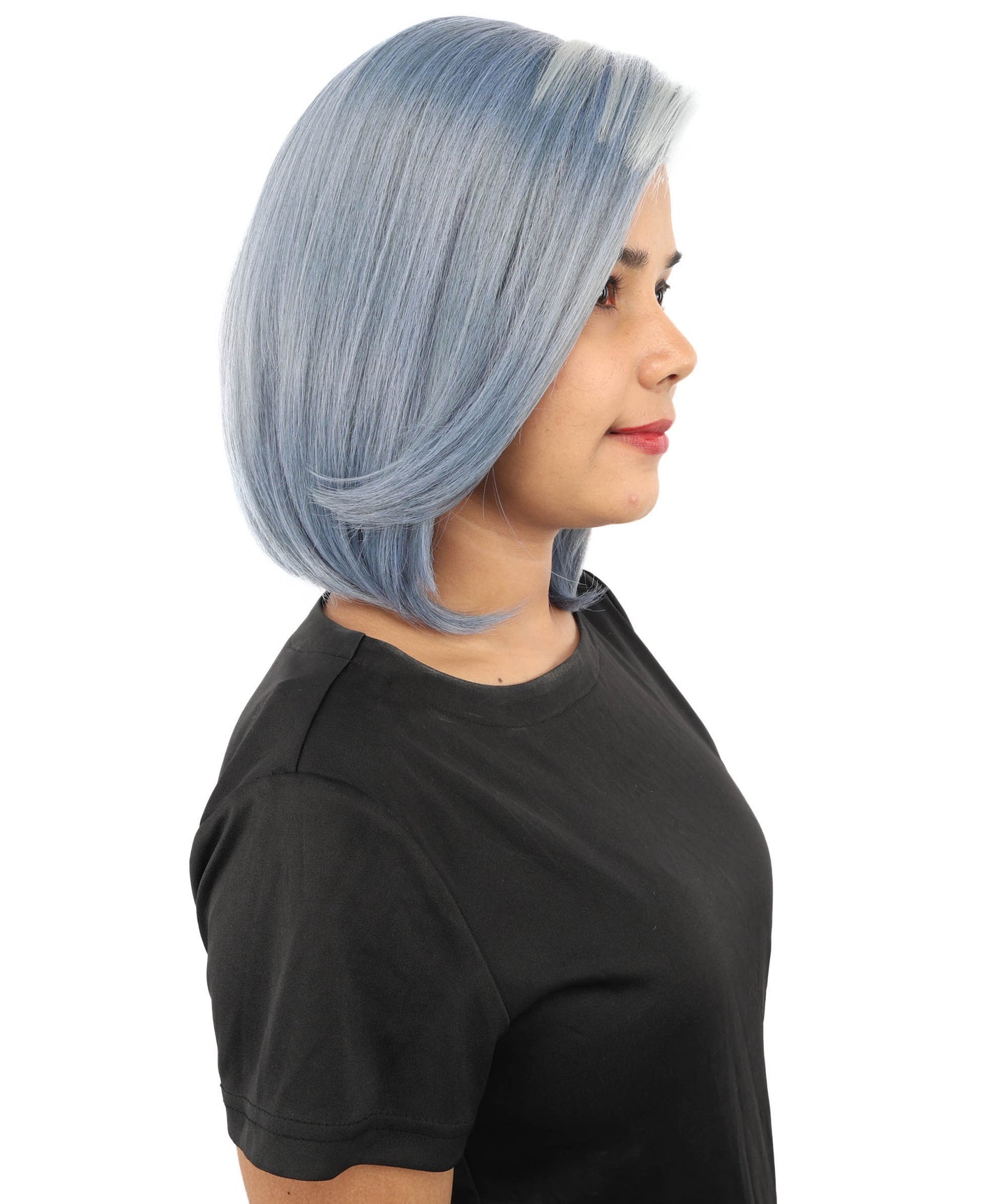 HPO Women's Voluminous Bob Multicolor Wig | Striking dual-tone hue, create of synthetic fiber, smooth full texture, breathable base | Party, Halloween, theater, drag, performance, costume events
