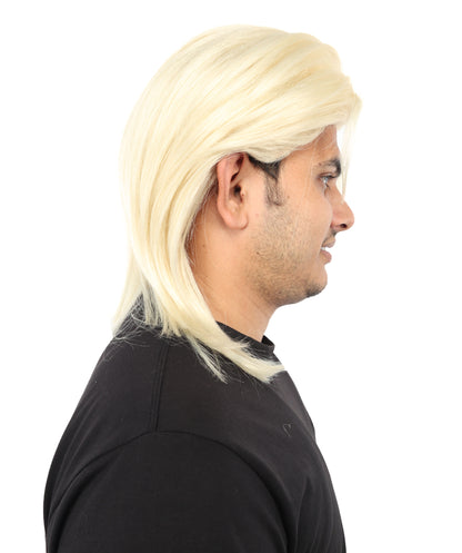 HPO Adult Men's Luxury Couture-Inspired Wig | Designer Style High Fashion Hairpiece | Elegant Synthetic Fiber for Cosplay, Party & Stage