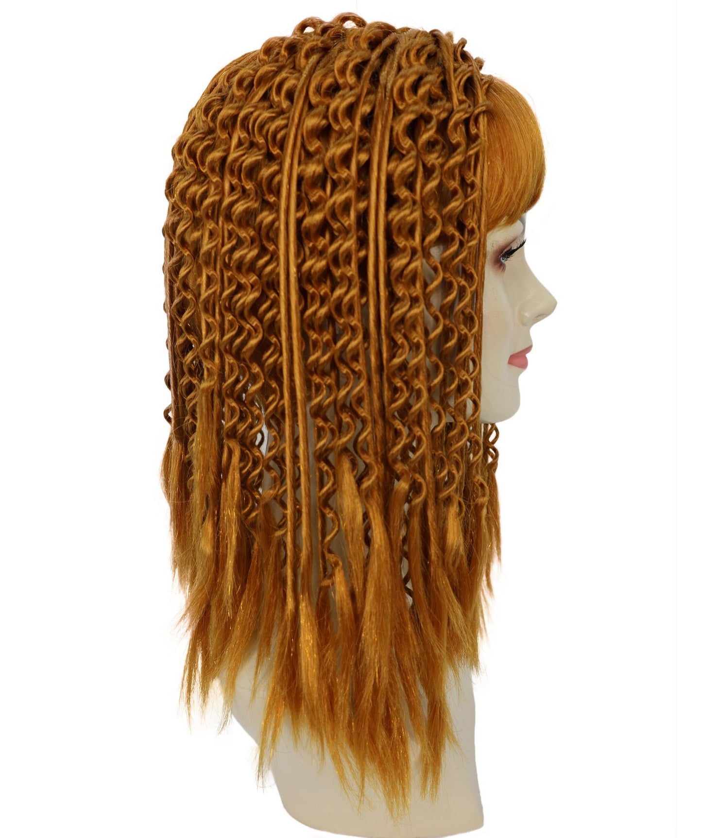 Women’s Long Crepe Curly Wig | Voluminous Curly Hair for Themed Parties & Halloween Looks