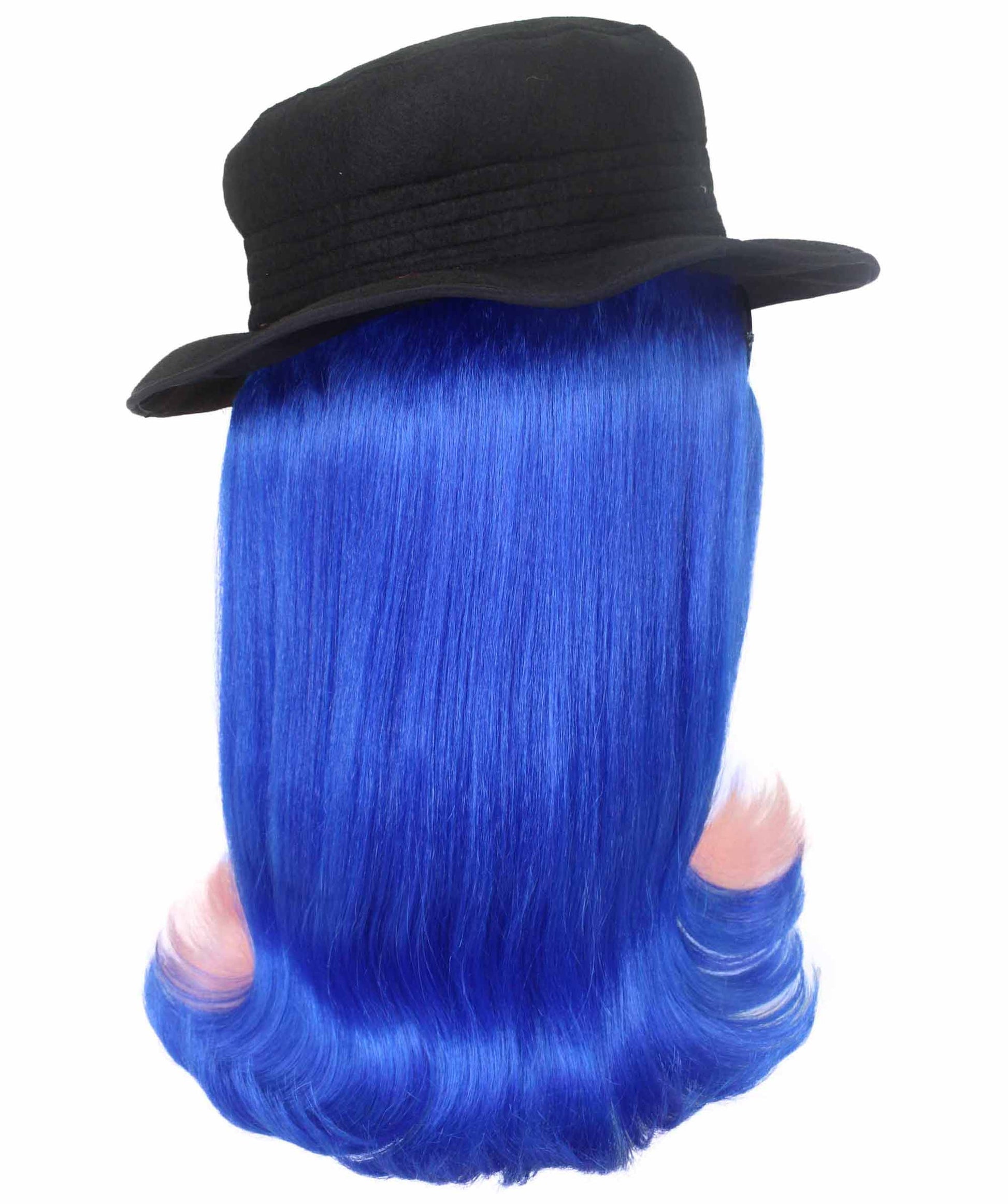 Blue & Pink Straight Creature Wig