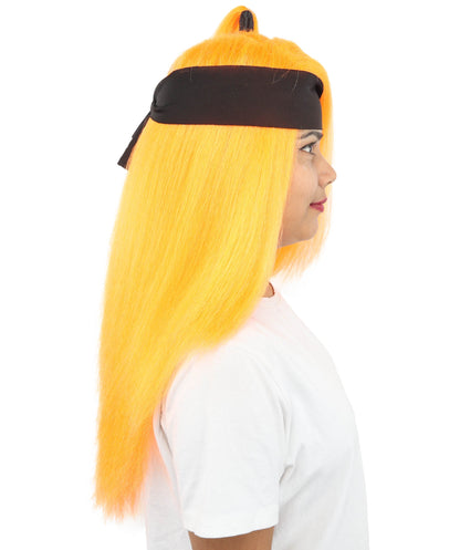 Women's High Ponytail Ninja Wig | Multiple Color Options | Create of synthetic fiber, long straight texture with top-tied fountain, breathable base | Cosplay, Halloween, theater, party, performance, costume events