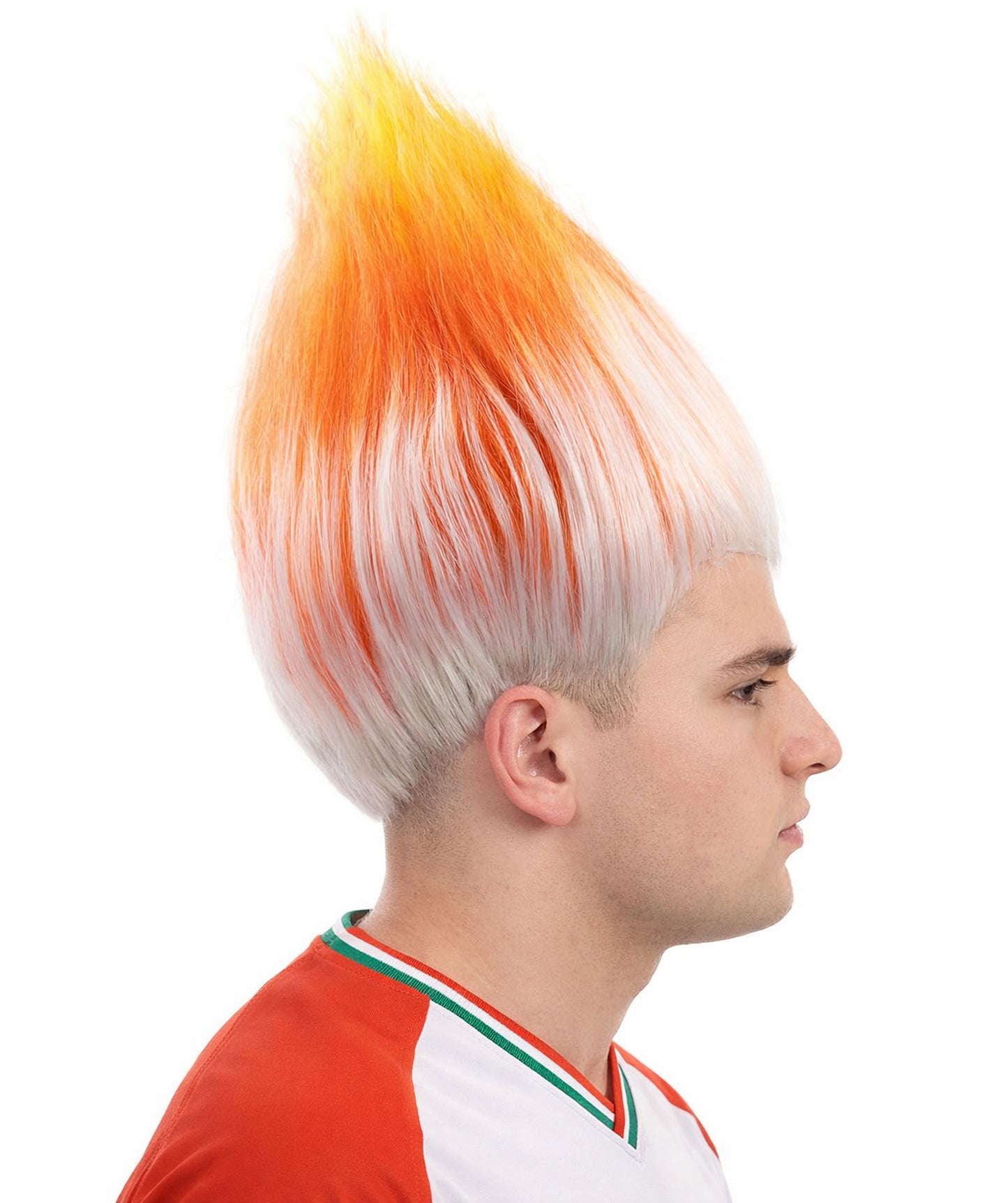 Unisex Adult & Kids Wig | Trolls Orange & White Wig | Premium Breathable Capless Cap