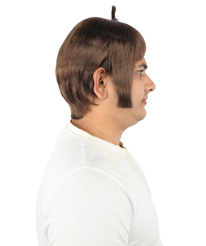 HPO Adult Men's Sleek Blunt Bob Wig | Multicolor Options | Solid color hue, create of synthetic fiber, straight smooth texture with bangs, breathable base | Party, Halloween, theater, drag, performance, costume events