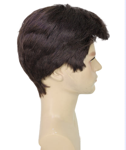 HPO Adult LL Instant Kit T-Shirt & LL Wig Combo Blue and Brown | Costume Kit for Cosplay Stage, Tournaments & Halloween | Comfortable Synthetic Materials