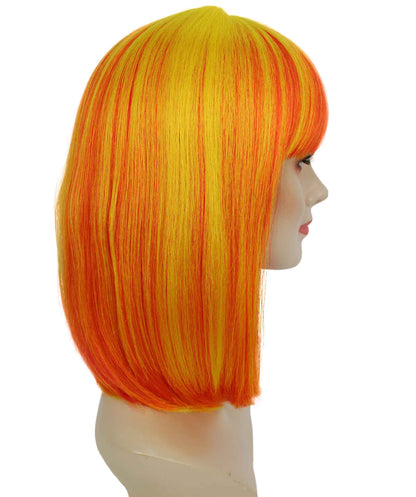 HPO Women's Shoulder Length Bob Wig Collection | Straight Halloween Wig Multiple Color Option | Premium Breathable Capless Cap