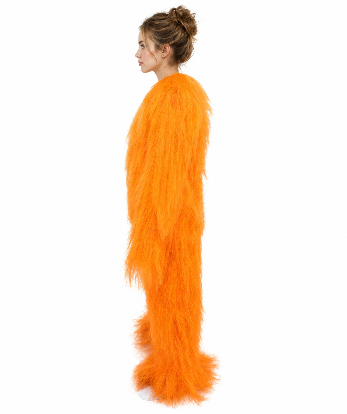 HPO Teen Extreme Hairy Person Costume Bundle & Mask Set - Full-Body Hair Suit Extra-Long Costume Wig for Halloween, Cosplay & Parties - Multiple Color Options