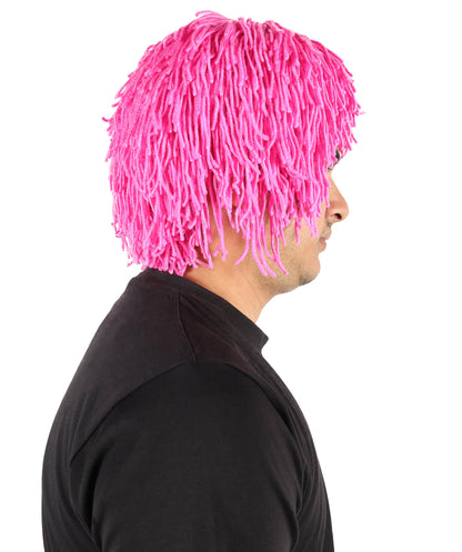 HPO Men's Medium Red Wig | Perfect for Halloween | Flame-retardant Wille Fiber