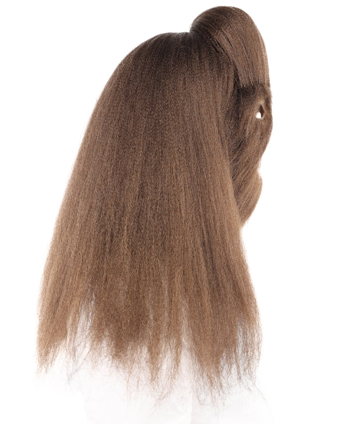 HPO Unisex Extreme Hairy Person Costume, Mask and Bundle - Full-Body Hair Suit Extra-Long Ash Brown Costume Wig for Halloween, Cosplay & Parties