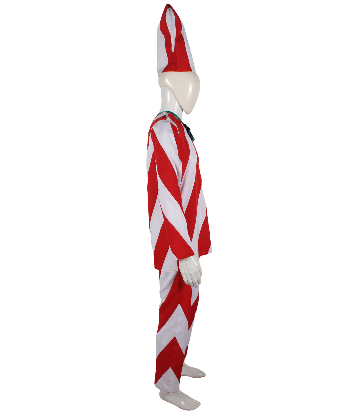 HPO Men's Celebration Red & White Candy Cane Costume Set | Suitable for Halloween | Flame-retardant Synthetic Fabric