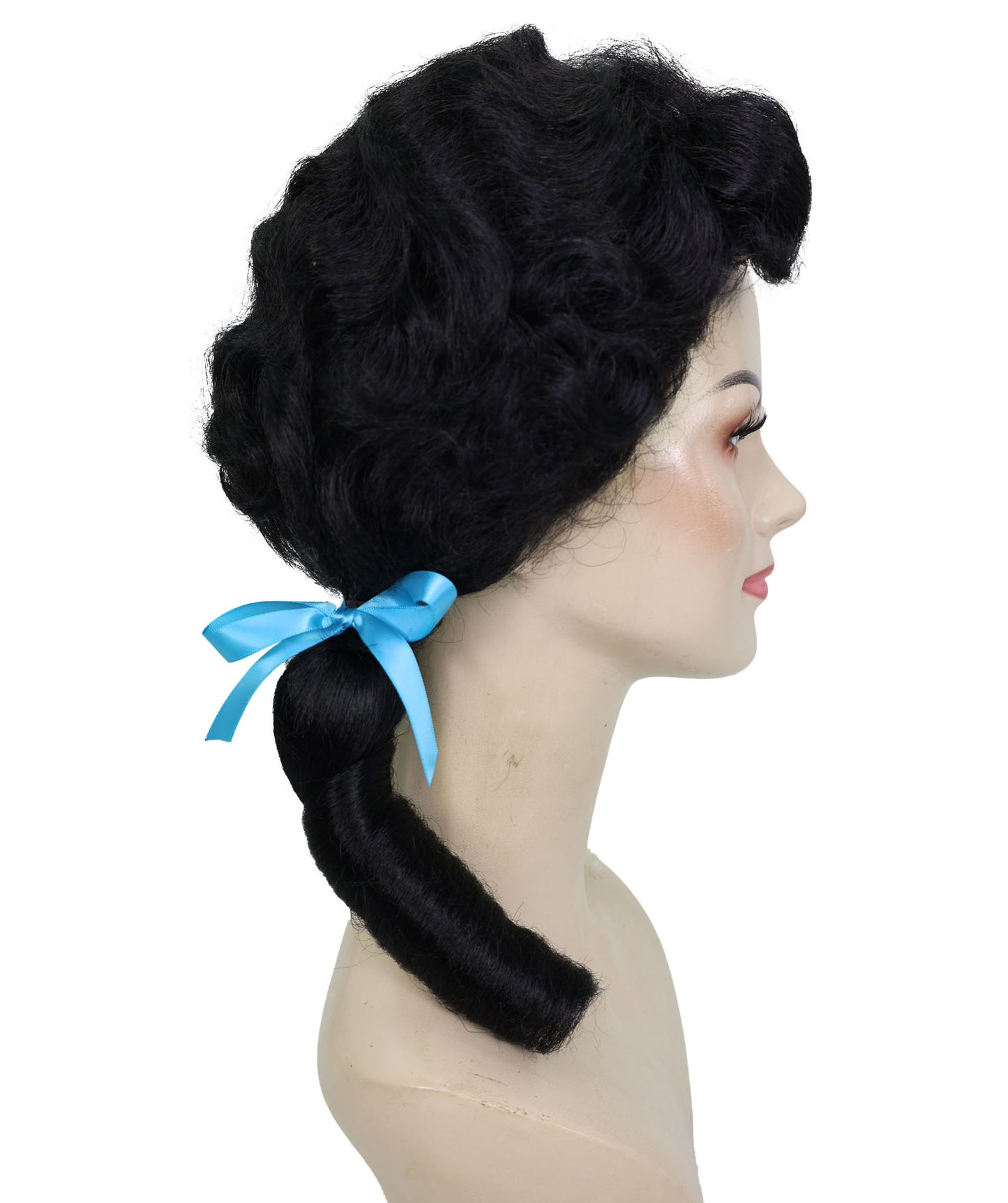 HPO Women’s Classic Elly May Clamped Multiple Wig With Two Blue Hair Ribbons