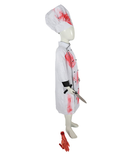 HPO Adult Women’s Deadly Chef Costume | Sinister Blood-Splattered Apron for Halloween Events