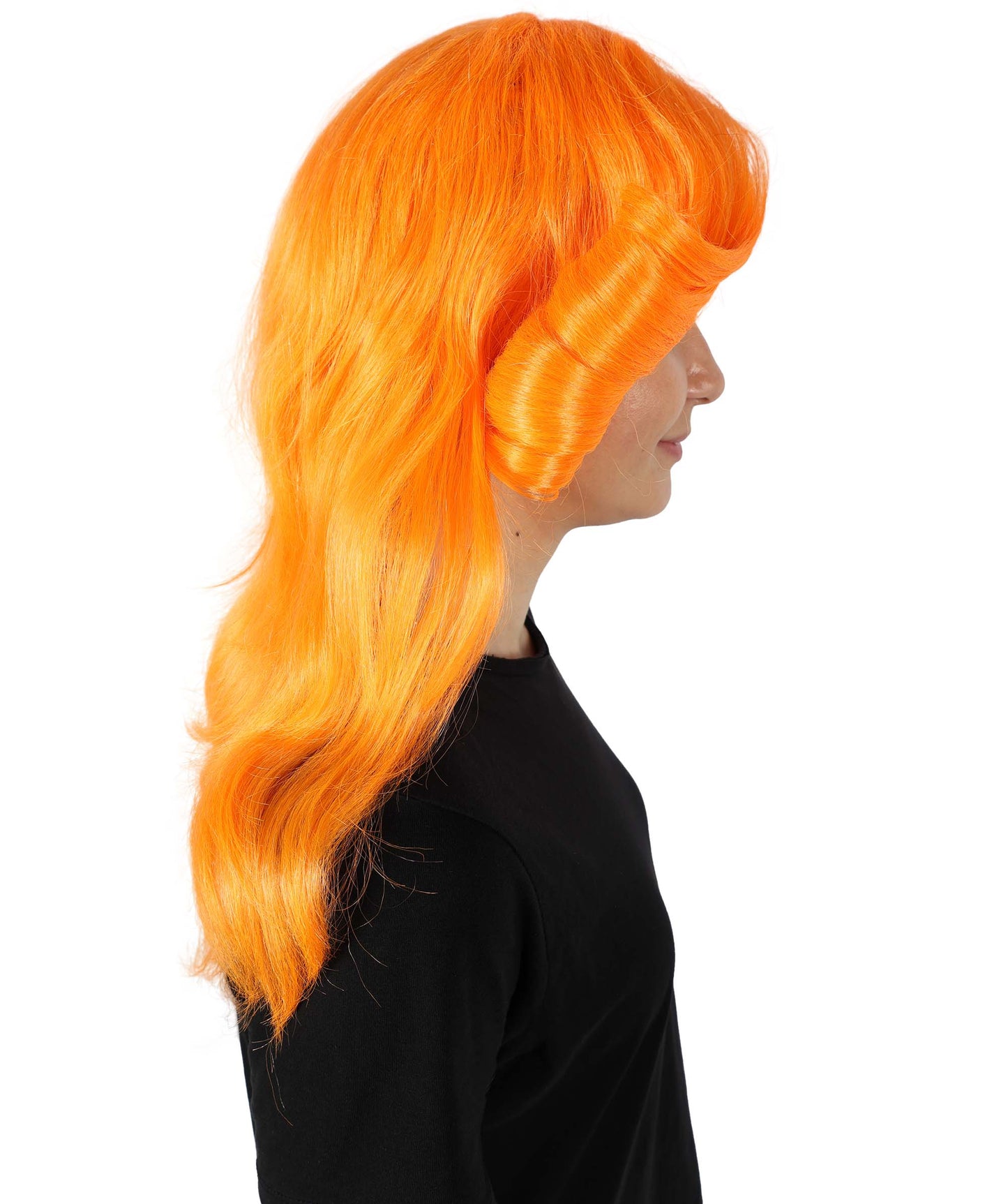 HPO Women's 70's Flick Multiple Color Retro Wig, Flame-retardant Synthetic Fiber