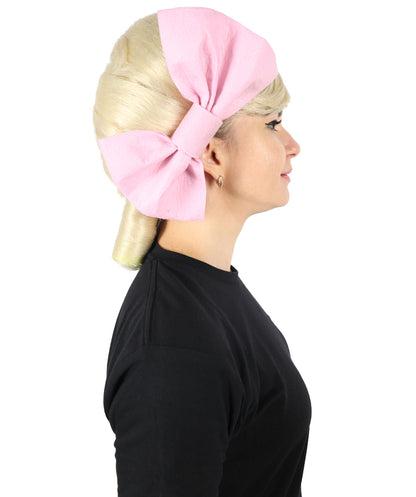HPO Women's Classic 1950s Blonde Roleplay Wig | Flame-resistant Synthetic Fiber with Capless Cap| Ideal for party, Halloween, cosplay, theater, drag, performance, costume events