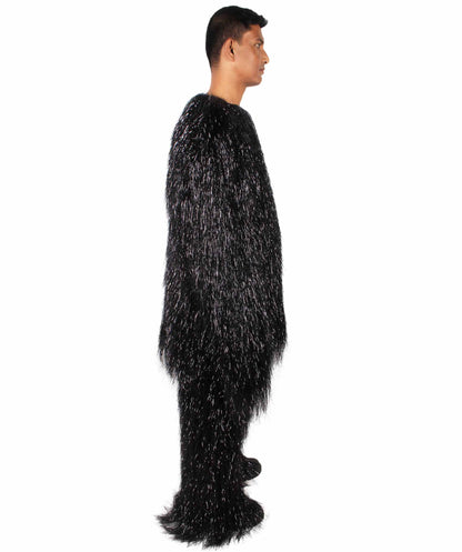 HPO Hairy Unisex Ape Mask and Bodysuit Costume Tinsel  | Multiple Colors