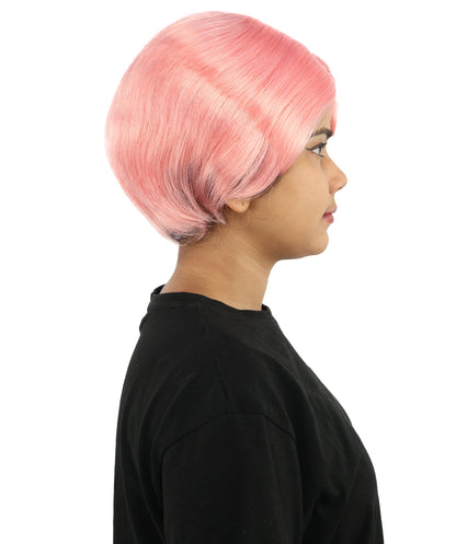HPO Adult Women’s 10-Inch Short Wig | Multiple Color Options | Celebrity Hairpiece for Costume, Cosplay, and Themed Parties | Sleek and Modern Hairpiece for Versatile Looks