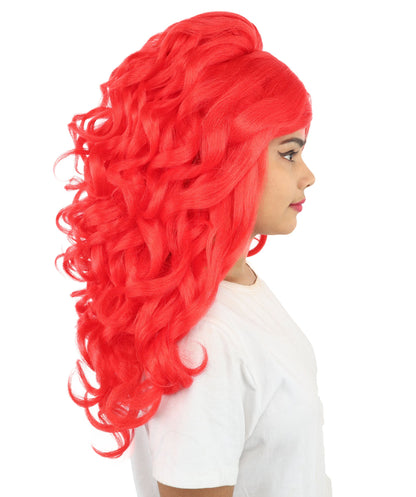 HPO Adult Long 20-Inch Curly Wig | Multiple Color Options | Ideal Cosplay, and Themed Parties | Soft, Natural-Looking, and Easy to Wear