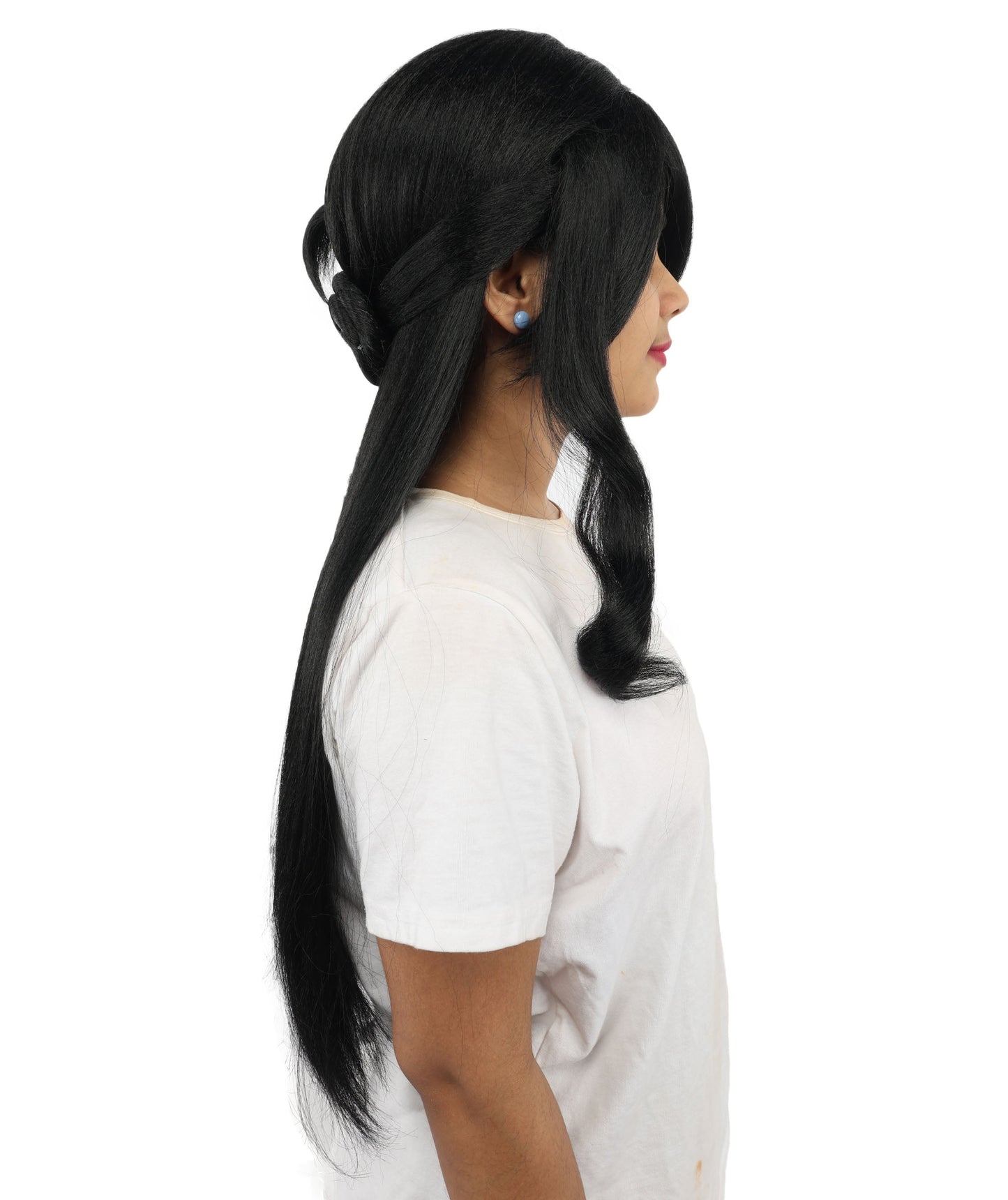 HPO Adult Women's Anime Character Wig | Multiple Color Options | Synthetic Fiber with Side Swept Bangs and Top Tuft | Halloween Party and Comic Con Events
