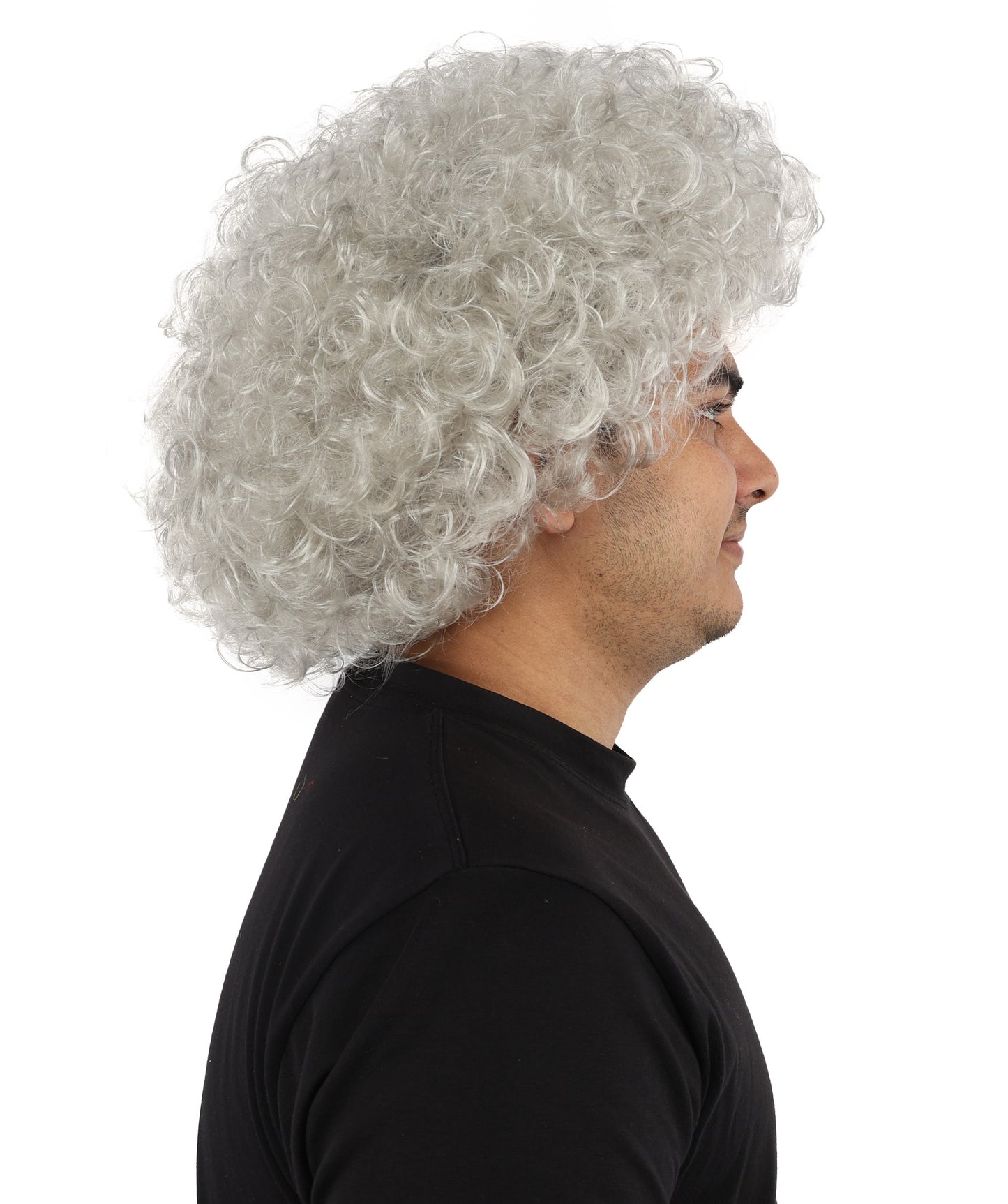 HPO Men's Soft Curly Afro Wig with Multiple Color Options | Flame-Retardant Synthetic Fiber | Perfect for Halloween, Cosplay and Themed Parties