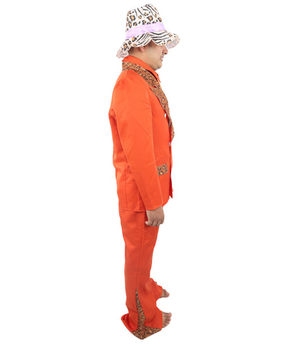HPO Men's Red Cowboy Suit Costume with Hat – Western Outfit | Classic Rodeo Style Party, Halloween & Theme Event Dress Up