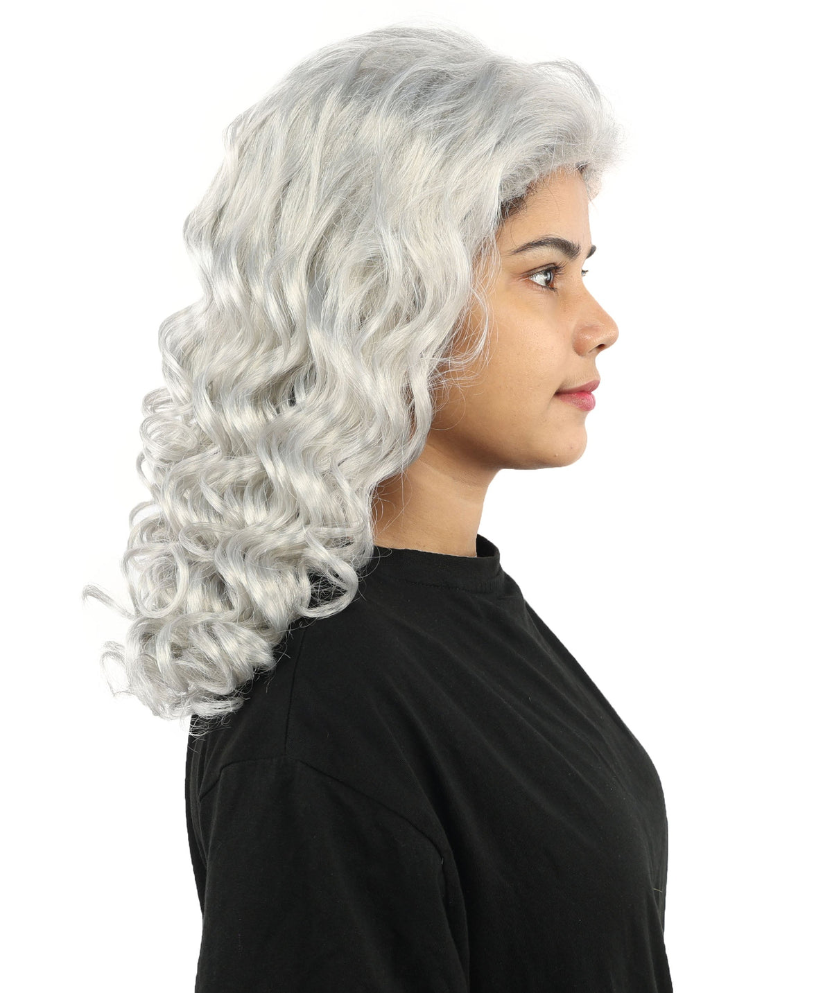 HPO Adult Women’s 16-Inch Medium Wig with Soft Curls | Multiple Color Options | Ideal for Cosplay, and Themed Events | Elegant, Versatile Hairpiece for Various Looks