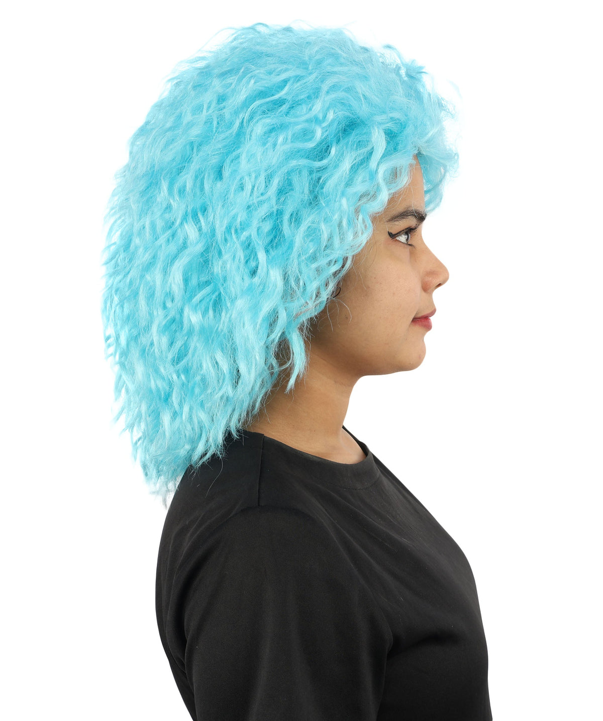 HPO Adult & Teen Women’s 15-Inch Curly Wig | Multiple Color Options | Wavy Voluminous Style | Idal for Costume, Cosplay, and Themed Events