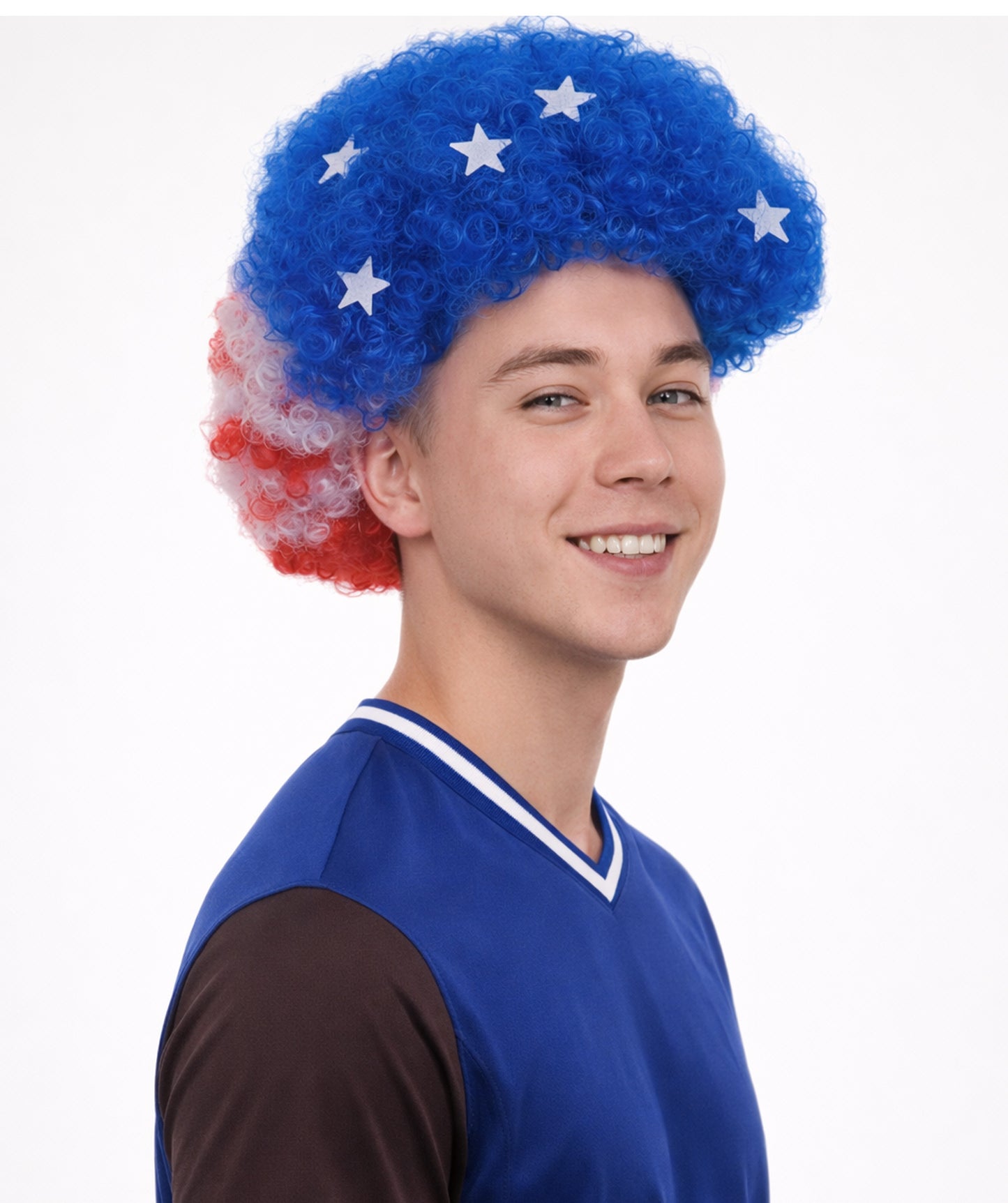 United States Sport Afro Fun Wig | Patriotic Afro Wig