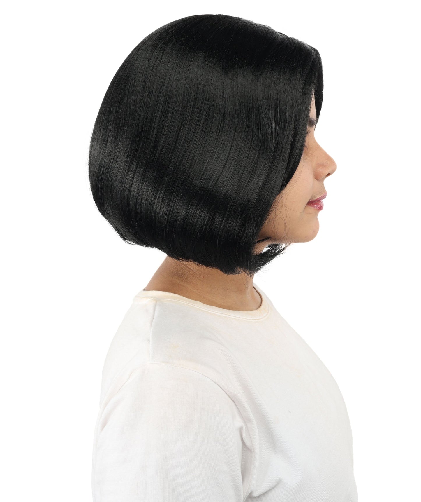 Adult Women's Two-Tone Bob Wig | Multiple Color Options | Short Straight Blunt Cut Inspired by American Pop Artist Look | Natural Hairline for Halloween and Cosplay