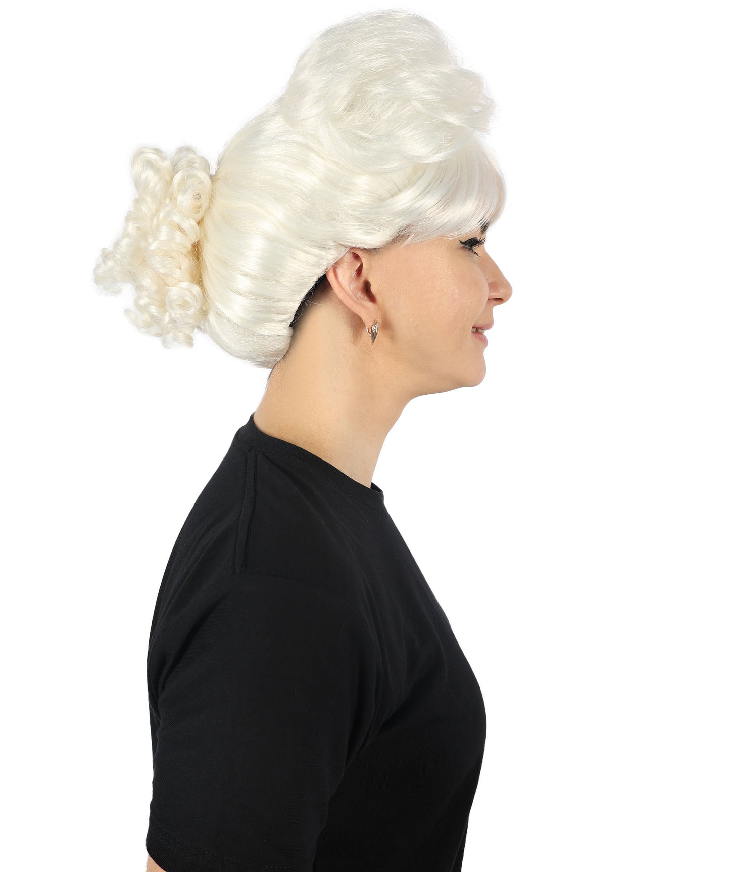 HPO Women's Bun Style 50s Housewife Multiple Wig | Halloween and Cosplay Wig | Flame-retardant Synthetic Fiber