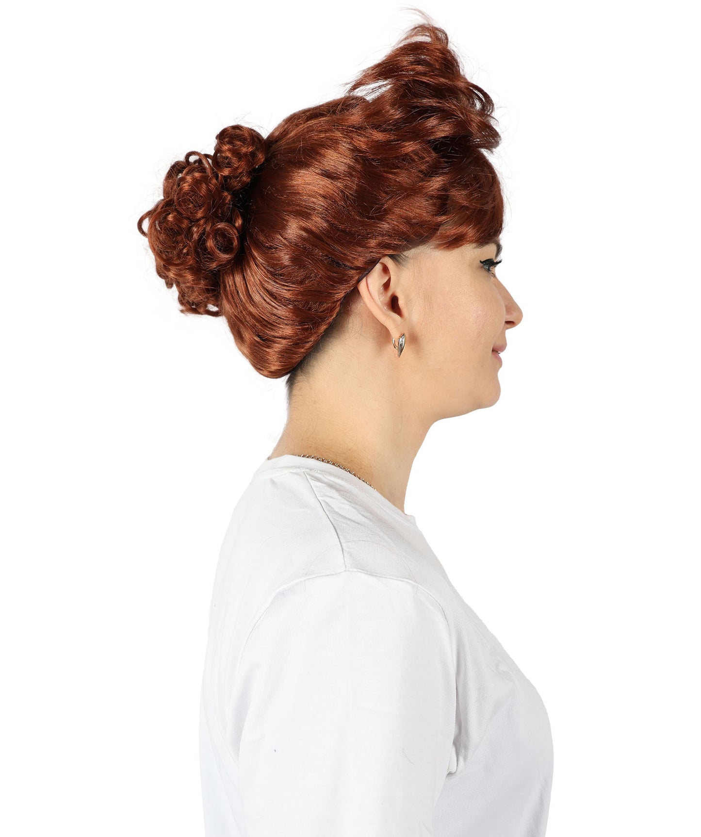 HPO Women's Bun Style 50s Housewife Multiple Wig | Halloween and Cosplay Wig | Flame-retardant Synthetic Fiber