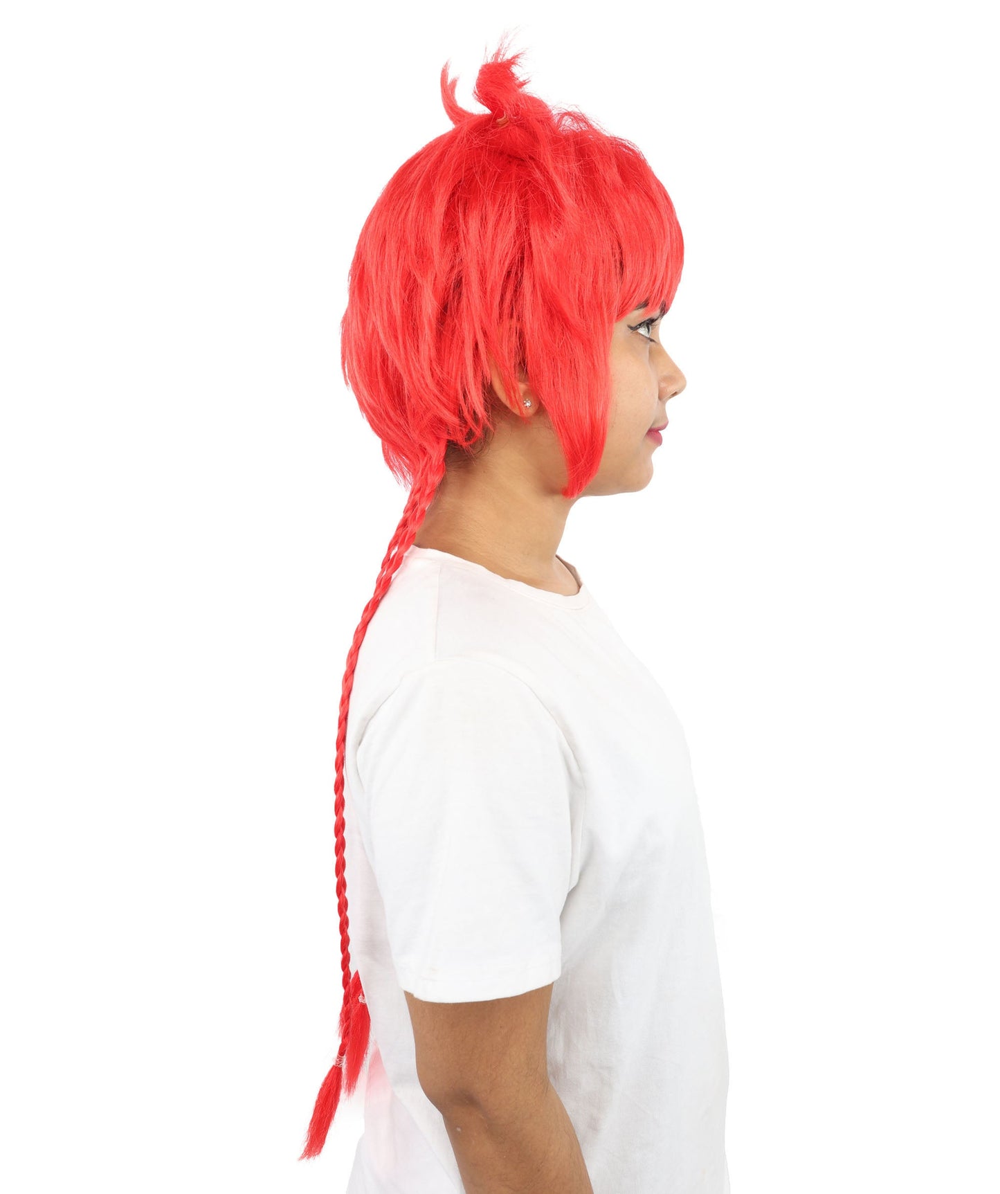 HPO Adult Women's Animal Ear Braided Wig | Multiple Color Options | Synthetic fiber, short bob with sculpted ears and long micro-braids, breathable base | Party, Halloween, theater, drag, performance, costume events