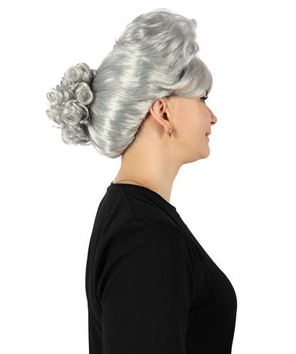 HPO Women's Bun Style 50s Housewife Multiple Wig | Halloween and Cosplay Wig | Flame-retardant Synthetic Fiber