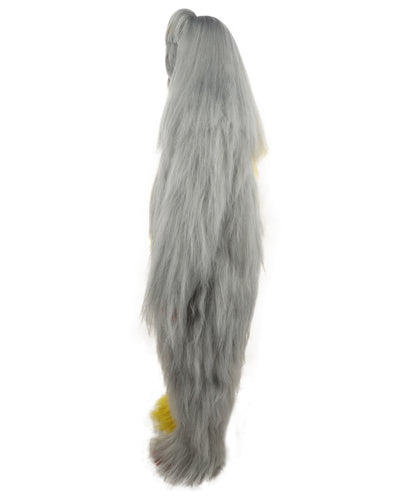 HPO  Extreme Hairy Person Two Part Costume, Mask and Bundle Set - Full-Body Hair Suit Extra-Long Costume Wig for Halloween, Cosplay & Parties - Multiple Color Options