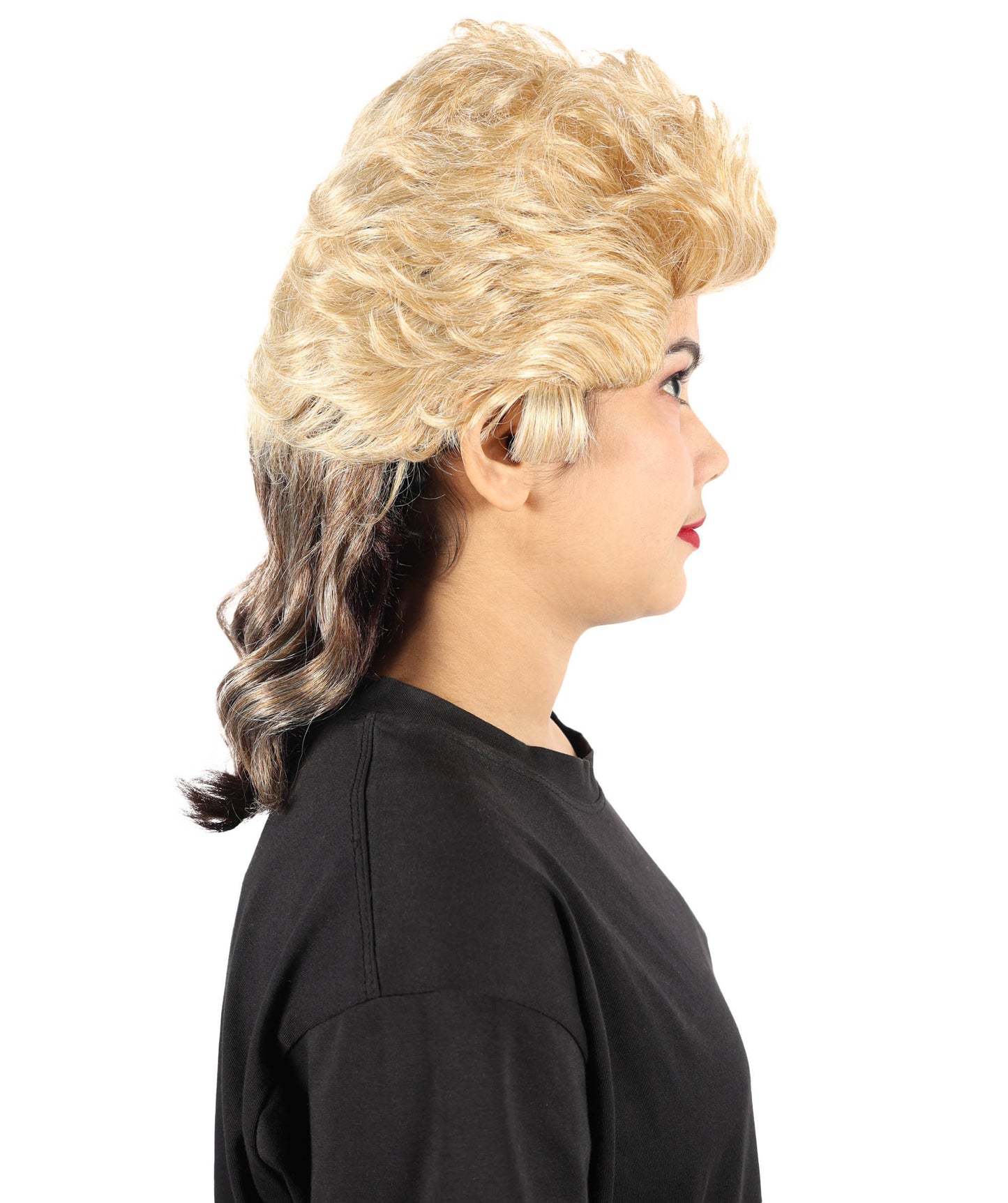 HPO Women’s Short Spiky Mullet Wig | Textured Punk Cut Hairpiece with Sharp Layers | Often Chosen for Creative Styling, Theme Events, Photo Shoots & Stage Appearance