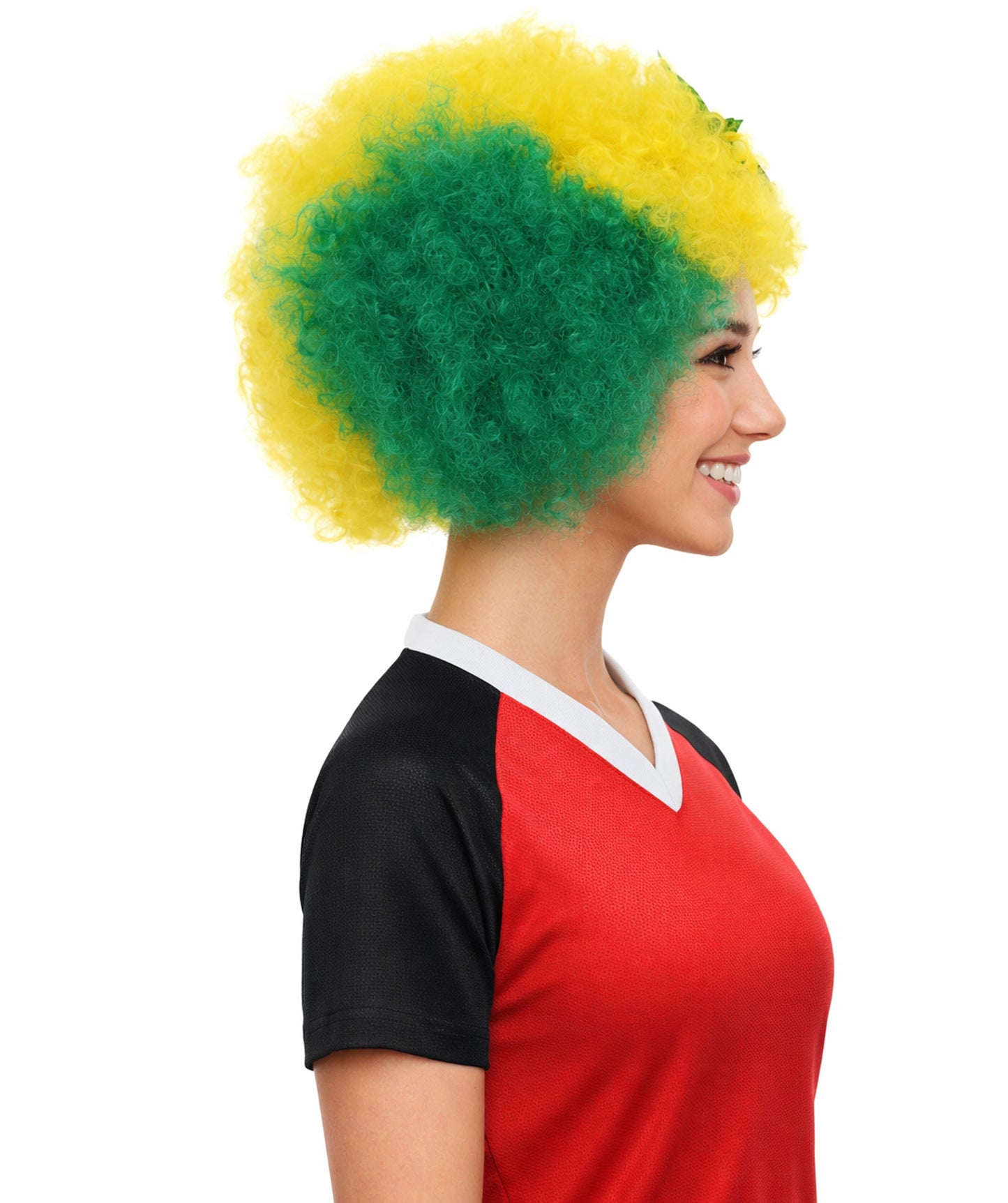 Senegal Flag Sport Afro Halloween Wig