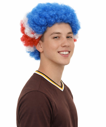 Costa Rica Sport Afro Fun Wig | Jumbo Fancy Halloween Wig