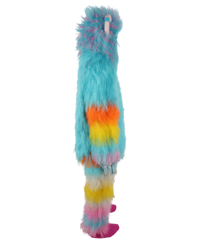 HPO Unisex Furry Blue Monster Plush Costume Set – Head Mask & Full Suit| Perfect for Halloween| Flame-retardant Synthetic Fabric