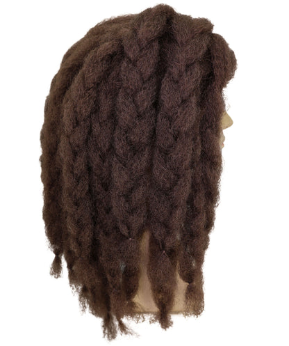 HPO Men's Famous Singer Black Dreadlocks Wig | Halloween Wig | Flame-retardant Synthetic Fiber