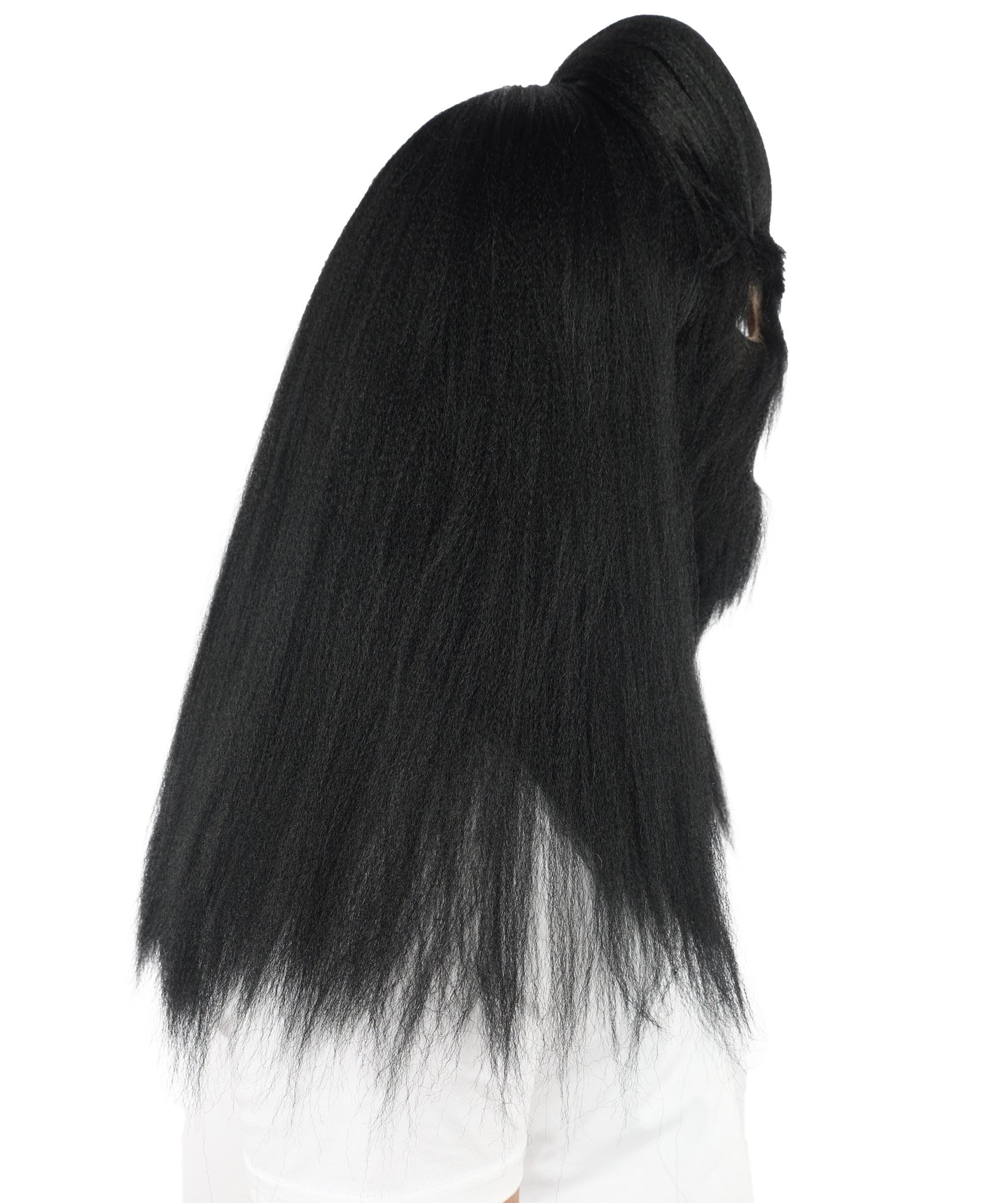 HPO Unisex Extreme Hairy Person Costume, Mask and Bundle - Full-Body Hair Suit Extra-Long Ash Brown Costume Wig for Halloween, Cosplay & Parties