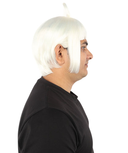 HPO Adult Men's Sleek Blunt Bob Wig | Multicolor Options | Solid color hue, create of synthetic fiber, straight smooth texture with bangs, breathable base | Party, Halloween, theater, drag, performance, costume events