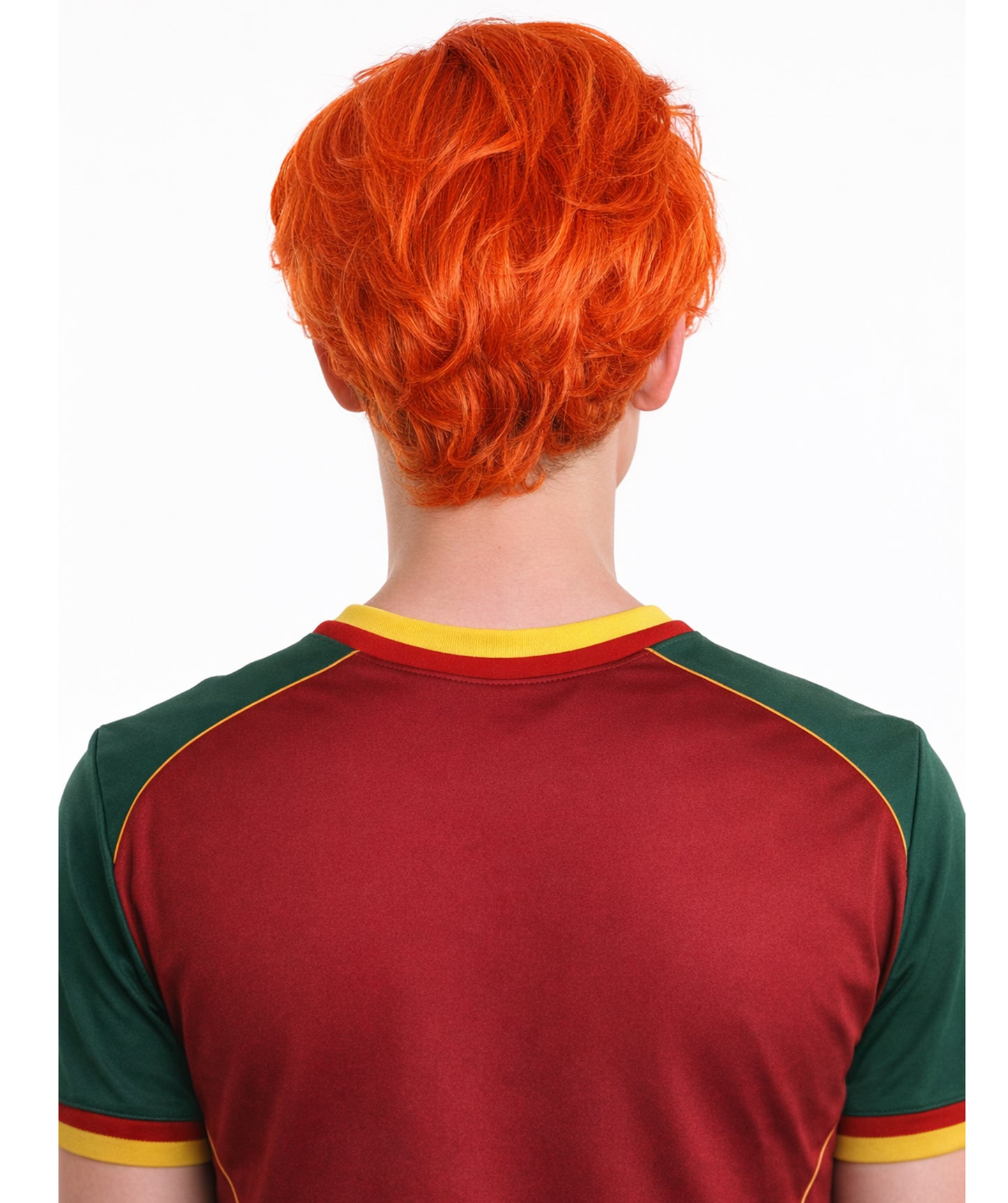 Ginger Tony Mens Wig | Orange Fancy  Halloween Wig | Premium Breathable Capless Cap
