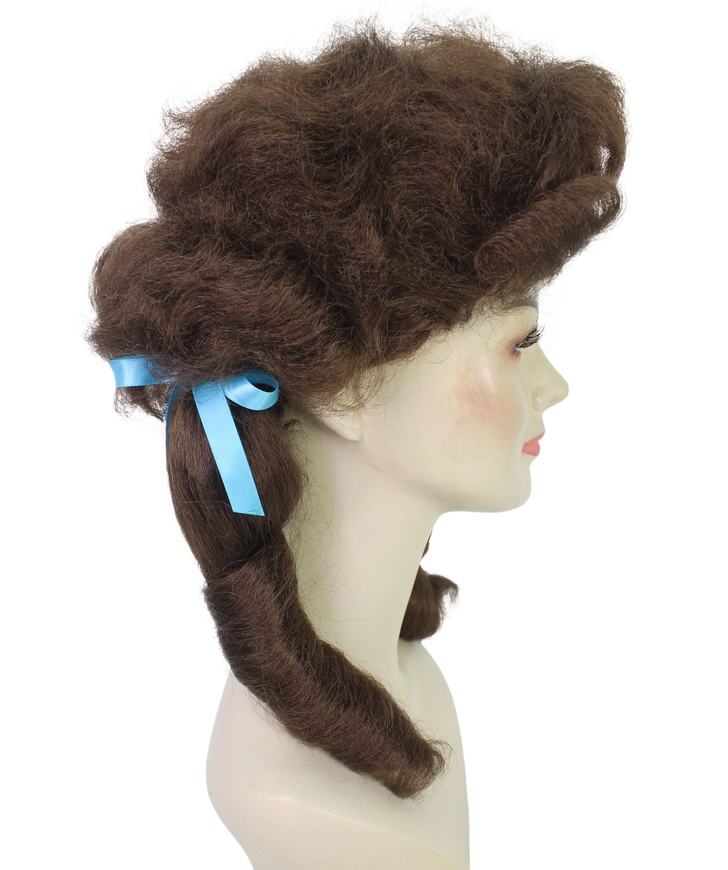 HPO Women’s Classic Elly May Clamped Multiple Wig With Two Blue Hair Ribbons