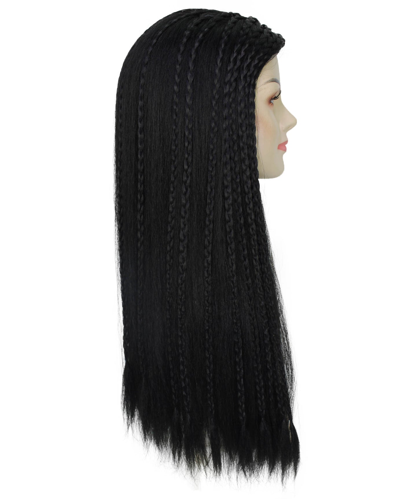 Black Long Afro Braided Wig