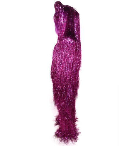 HPO Unisex Teen Extreme Tinsel Hairy Person Costume Bundle & Mask Set - Full-Body Tinsel Hair Suit Extra-Long Costume Wig for Halloween, Cosplay & Parties - Multiple Color Options